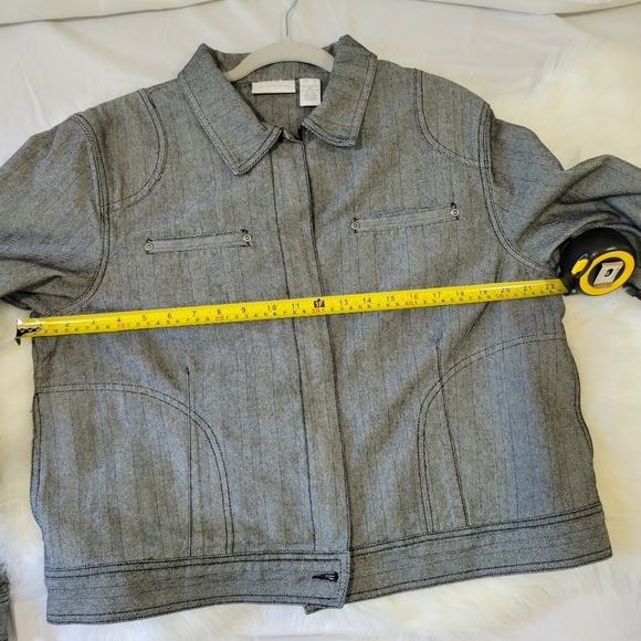 Liz Clairbone Womens Gray Denim Jacket - Picture 14 of 16